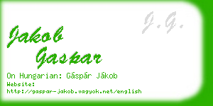 jakob gaspar business card